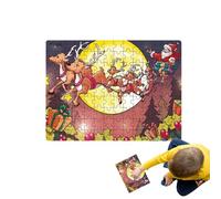 Puzle de Navidad - Deseo de Navidad Papá Noel Gran Puzzle - Puzle grande de invierno Santa Claus decoración para niñas, niños, niños de 2 a 8 años