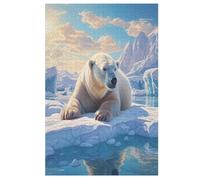 Puzle de oso polar para adultos, 1000 piezas, tablero reciclado de alta calidad, para aprender, juguetes educativos, juegos familiares, puzzle de madera para niños (78 x 53 cm)