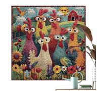 Puzle de pollo - Colorido Rooster and Sunflower Jigsaw Art, 1000 Piece Puzzle for Beginners | Relajante Game Night Activity for Art Lovers | Farmhouse Style Home Wall Decoration Display