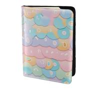 Puzle de tres colores para pasaporte de viaje, funda de piel, accesorios de equipaje, Rompecabezas colorido irregular, Talla única, Contemporáneo
