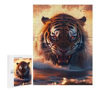Puzle difícil para adultos 500 piezas de juguete de rompecabezas de tigre salpicado decoración de pared arte de pared regalo de cumpleaños, regalos, 500 unidades