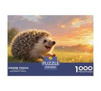 Puzle Erizo De 1000 Piezas para Adultos, Rompecabezas Pradera al Atardecer Adultos, Juego De Habilidad Difícil De Completar 38x26cm/1000pcs
