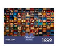Puzle Estantería de Libros Colorida De 1000 Piezas para Adultos, Puzzle Libro literario Adultos, Juego Didáctico Productos Lúdicos Creativos 70x50cm/1000pcs