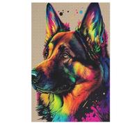 Puzle familiar de pastor alemán, 1000 piezas, para adultos, para niños a partir de 12 años, 78 x 53 cm