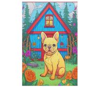 Puzle French Bulldog para adultos, puzles de 1000 piezas, para niños, rompecabezas de madera, juguete educativo, (78 x 53 cm)