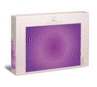 Puzle imposible para profesionales o desesperados - Puzzle de 1000 piezas - líneas onduladas violetas con ritmo hipnótico y profundidad óptica - Calidad fabricado en Alemania