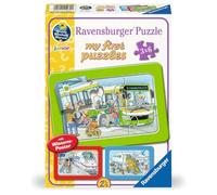 Puzle Infantil de Ravensburger - 12004039 Viajar en autobús, Tren y avión: ¿mi Primer Rompecabezas con Piezas de 3x6 y con qué? ¿por qué? Póster Why Knowledge, para niños de 2,5 años o más