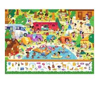 Puzle Infantil Nathan, 100 Piezas, en el Campamento (Busca y Encuentra), niña o niño a Partir de 6 años, Rompecabezas, cartón Grueso y Duradero, Natural, 86212
