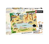 Puzle Infantil Nathan, 30 Piezas, Animales de la Sabana, para niña o niño a Partir de 4 años, Rompecabezas, cartón Grueso y Duradero, Animales, 86383