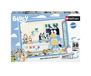 Puzle Infantil Nathan, 30 Piezas, In The Bath with Bluey, para niña o niño a Partir de 4 años, Rompecabezas, cartón Grueso y Duradero, Everyday & Family, 86170