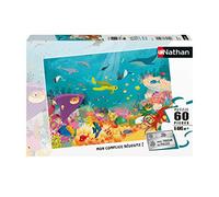 Nathan- Puzzle 60 pièces-Les animaux Des océans Animales Puzle Infantil, Color (Ravensburger 4005556865697)