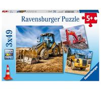 Ravensburger Puzle para niños - 05032 vehículos de construcción en Uso - Puzzle para niños a Partir de 5 años, con 3 x 49 Piezas