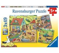 Puzle Infantil Ravensburger, 05078 Lots on The Farm, para niños a Partir de 5 años, con 3 x 49 Piezas