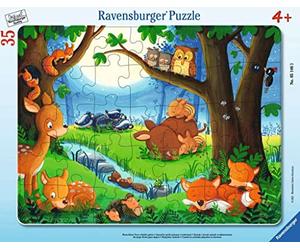 Puzle Infantil Ravensburger 05146 When Small Animals go to Sleep, Rompecabezas con Marco para niños a Partir de 3 años, Compuesto por 35 Piezas