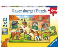 Puzle Infantil Ravensburger 05178 Holidays on The Horse Farm, Rompecabezas para niños a Partir de 3 años, con 2 x 12 Piezas