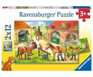 Puzle Infantil Ravensburger 05178 Holidays on The Horse Farm, Rompecabezas para niños a Partir de 3 años, con 2 x 12 Piezas