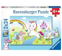 Ravensburger Puzzle infantil Unicornio (07828) Multicolor - 2 x 24 piezas - a partir de 4 años