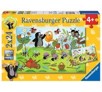 Puzle Infantil Ravensburger - 08861 El Topo en el jardín - Rompecabezas para niños a Partir de 4 años, de 2 x 24 Piezas