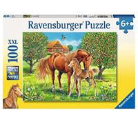 Puzle Infantil Ravensburger - 10577 Pferdeglück auf Der Wiese: Rompecabezas de Caballos para niños a Partir de 6 años, con 100 Piezas en Formato XXL