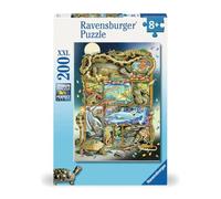 Ravensburger Puzzle infantil 12000866 Reptiles en estantería – XXL 200 piezas a partir de 8 años