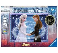 Puzle Infantil Ravensburger, 12952 Hermanas Encantadoras, Rompecabezas Frozen de Disney para niños a Partir de 8 años, con 200 Piezas en Formato XXL, Que Brilla en la Oscuridad