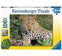 Ravensburger 13345 - Puzzle de 100 Piezas XXL, diseño de VIO le Leopardo a Partir de 6 años, Rompecabezas, cartón Grueso y Resistente para Animales