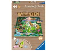 Puzle Infantil Ravensburger Wooden 12004085, Unicornio de Cuento de Hadas, Rompecabezas de Madera Contorneado de 44 Piezas con robustas Piezas Individuales,