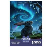 Puzle Lop-Eared Conejo De 1000 Piezas para Adultos, Puzzle Aurora Boreal Adultos, Juego Familiar Productos Lúdicos Creativos 70x50cm/1000pcs