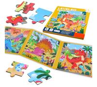 Puzle magnético para niños, 25-30-42 piezas, puzle magnético de dinosaurios, 3 en 1, imanes para niños, empleo en viajes en coche, avión a partir de 3, 4, 5, 6 años