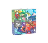 Puzle Mideer 4 En 1 Cuento De Hadas 54/70/88/117 Piezas