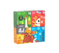 Puzle Mideer 4 En 1 Estaciones 54/70/88/117 Piezas