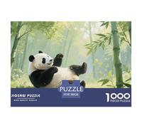 Puzle Panda De 1000 Piezas para Adultos,Bosque de Bambú Ecosystem Puzzle Adultos, Juego Didáctico Regalos Creativos 38x26cm/1000pcs