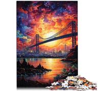 Puzle para adultos, 1000 piezas, puente del puerto de Sydney, competencia de velocidad manual, 38 x 52 cm, adecuado para la decoración de escritorio