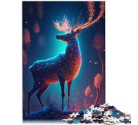 Puzle para adultos con 1000 piezas Cosmic Deer Home Puzzle de decoración del hogar 26 x 38 cm con póster a juego y hoja de preguntas para niños a partir de 14 años