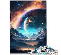 Puzle para adultos con 1000 piezas de Cosmic Mountain Adventure de corte preciso 26 x 38 cm con póster a juego y hoja de preguntas
