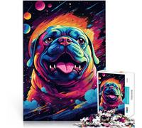 Puzle para adultos con 1000 piezas, diseño de Bulldog Cosmic para diversión en familia, 26 x 38 cm, adecuado como decoración de escritorio para adolescentes a partir de 14 años