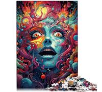Puzle para adultos de 1000 piezas, coloridas brujas mágicas, puzle difícil, 26 x 38 cm, fortalece el amor entre parejas para adolescentes a partir de 14 años