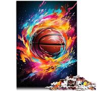 Puzle para adultos de 1000 piezas de baloncesto de fuego familiar divertido rompecabezas 26 x 38 cm promueve el amor entre parejas para adolescentes a partir de 14 años.