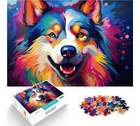 Puzle para adultos Jigsaw Husky siberiano de 1000 piezas Jigsaw Puzzle 10,27 pulgadas x 14,96 in Cardboard Puzzles for Adults & Kids Age 14 Years Up Christmas Birthday Gift