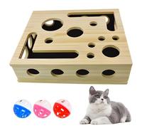 Puzle para rascar gatos, rompecabezas para gatos, caja de juego para gatos, juguete para gatos, autoempleo con 3 bolas para gatos, alternativa sin estrés a cortaúñas y lazo de uñas (A)