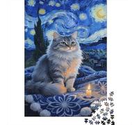 Puzle Persian Gato De 1000 Piezas para Adultos, Puzzle Atmósfera cálida Adultos, Juego Didáctico Productos Lúdicos Creativos 1000pcs (75x50cm)