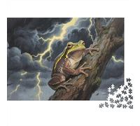 Puzle Rana de árbol De 1000 Piezas para Adultos, Puzzle Bosque de tormenta Adultos, Juego Familiar Productos Lúdicos Creativos 1000pcs (75x50cm)