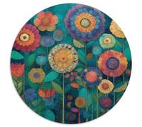 Puzle redondo de 1000 piezas, arte curativo, gran dificultad, regalo creativo para adolescentes y adultos, 1000 piezas (67,5 x 67,5 cm)