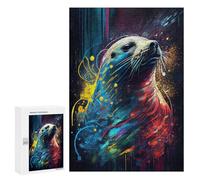 Puzle sofisticado para adultos, 300 piezas, rompecabezas de pintura de sello colorido para adolescentes - Juegos divertidos - promueve la memoria - Gran regalo para los amantes de los juegos 300