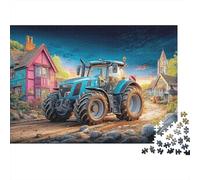 Puzle Tractor en un Camino de Pueblo De 1000 Piezas para Adultos, Rompecabezas Arte de Escena de Granja Rural Adultos, Juego De Habilidad Difícil De Completar,Decoración para El Hogar 52x38cm/1000pcs