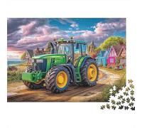Puzle Tractor en un Camino Rural De 1000 Piezas para Adultos, Rompecabezas Pintura de Paisaje Rural Style Adultos, Rompecabezas Familiar Productos Lúdicos Creativos 70x50cm/1000pcs
