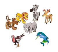 Puzles 3D de Animales para Niños - 7 Figuras de Espuma para Aprendizaje Divertido | Juguetes de Animales de la Selva | para Aula Infantil Educacion en Casa Viaje Jardin