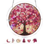 Puzles acrílicos para colgar ventanas, rompecabezas único Stained Sun Catcher Puzzle Jesús Hummingbird Garden Decoration, DIY Light Catchers Puzzles Hanging Sign Plaque para Jardín del Hogar