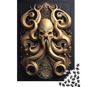 Puzles Creativos Rectangulares para Adultos 1000 Piezas Pulpos Dorados Art-Deco Madera Puzzle Puzzle Puzzle Juego Práctico Decoración Familiar 1000 Piezas (75 x 50 cm)