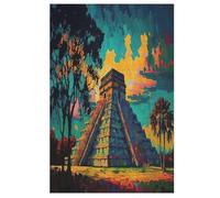 Puzles de 1000 piezas, Chichen Itza, puzles para adultos y niños, rompecabezas de madera para adultos, regalos (78 x 53 cm)